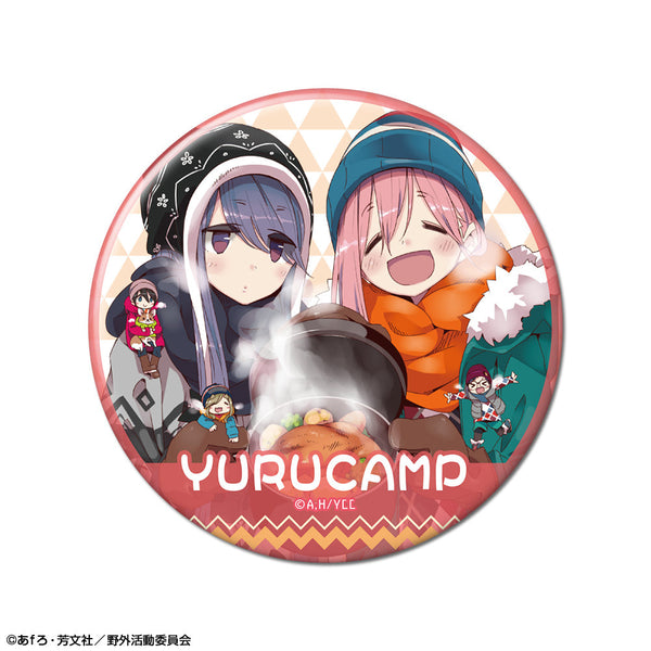 『ゆるキャン△』缶バッジ デザイン11(各務原なでしこ&志摩リン/D)【202404再販】
