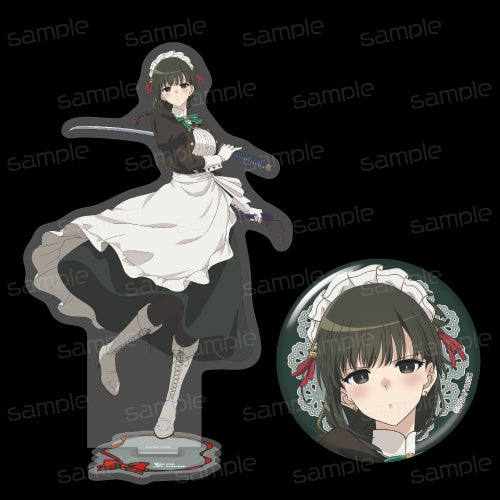 『君は冥土様。』描き下ろし アクリルスタンド&缶バッジセット【雪(メイド服)】【202506再販】