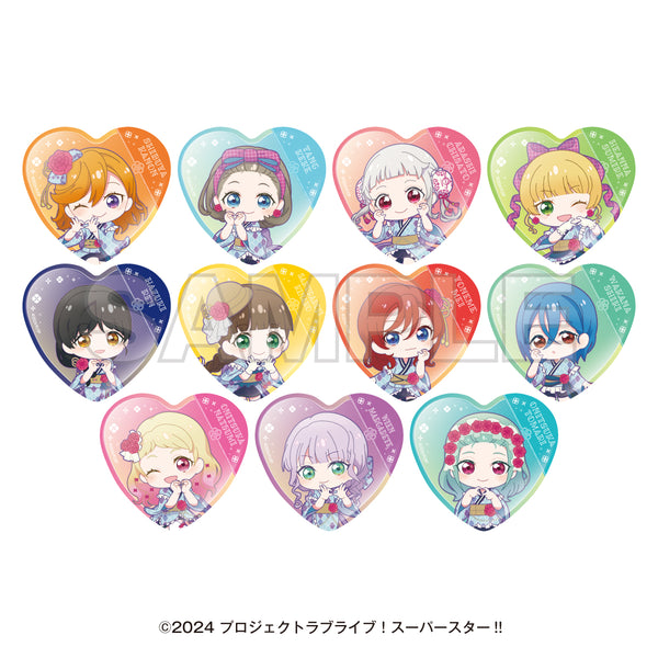 『ラブライブ!スーパースター!!』湯めぐりタイム with Liella! トレーディングミニキャラハート缶バッジ(11種入りBOX)