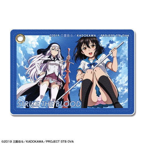 『ストライク・ザ・ブラッドFINAL』レザーパスケース デザイン08 (姫柊雪菜&香菅谷 雫梨・カスティエラ)【202405再販】