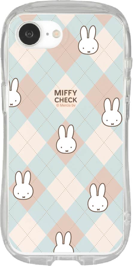 『ミッフィー』MIFFY CHECK iPhone 17e / 16e対応 クリスタルクリアケース