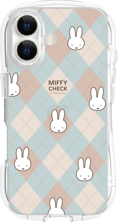 『ミッフィー』MIFFY CHECK iPhone 17対応 クリスタルクリアケース