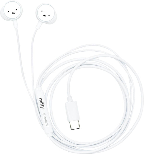 『ミッフィー』リモコンマイク付きUSB Type-C ステレオイヤホン/ミッフィー