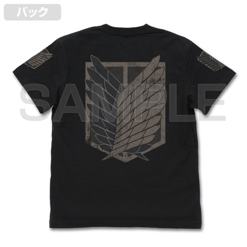 『進撃の巨人』調査兵団 TシャツVer2.0 BLACK