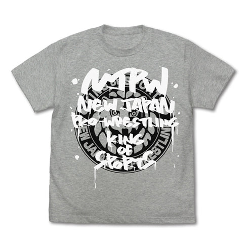 『新日本プロレスリング』 ライオンマーク Tシャツ グラフィティVer./MIX GRAY