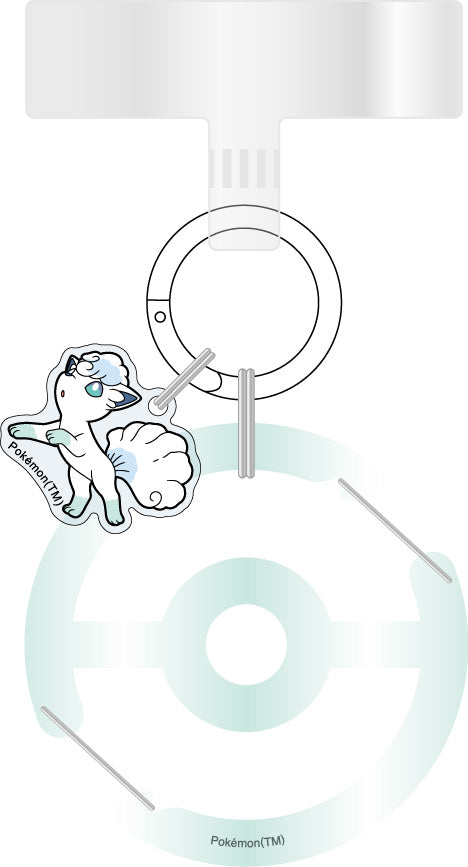 『ポケットモンスター』マルチリングプラス クリアカラビナ付き/ロコン(アローラのすがた)