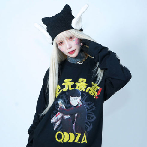 『地元最高!』QOOZA x 地元最高 / しづか L/S TEE