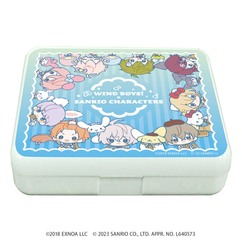 『ウインドボーイズ!×サンリオキャラクターズ』小物ケース(ラムネ付き) 01/集合デザイン(ミニキャライラスト)