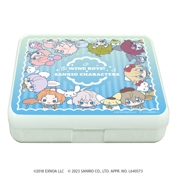 『ウインドボーイズ!×サンリオキャラクターズ』小物ケース(ラムネ付き) 01/集合デザイン(ミニキャライラスト)