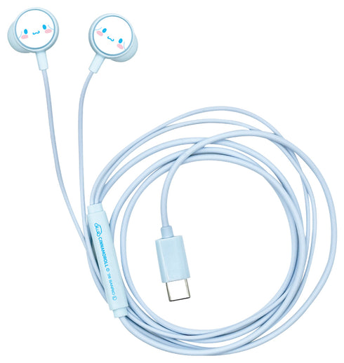 『サンリオキャラクターズ』リモコンマイク付きUSB Type-C ステレオイヤホン シナモロール