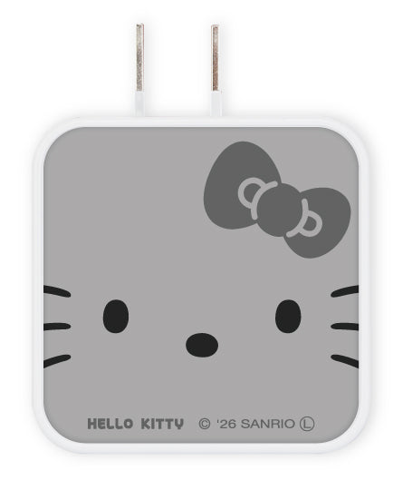 『サンリオキャラクターズ』USB/USB Type-C ACアダプタ グレー