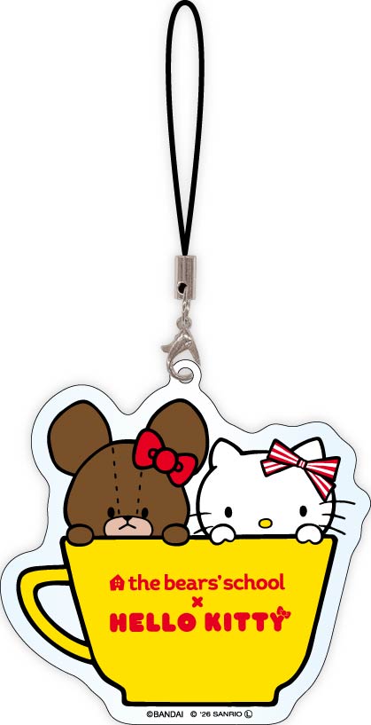 "Kuma no Gakkou × Hello Kitty" Mobile Acrylic Strap, Large Size SANGK-04B