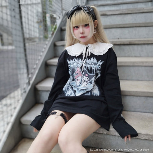 『サンリオキャラクターズ』QOOZA × マイメロディ&クロミ / コラボ L/S TEE