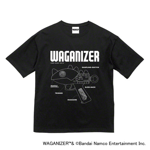 『ワギャナイザー』ビッグシルエットTシャツ/ブラック