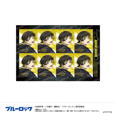 『ブルーロック』証明写真風シール-ナイトサッカー-(E 蜂楽 廻)