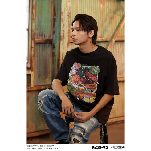 『チェンソーマン』ストリートアートTシャツ(デンジ)