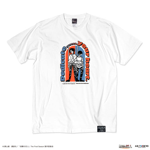『進撃の巨人』The Final Season 完結編 (前編) イラストTシャツ1 (心臓を捧げよ)