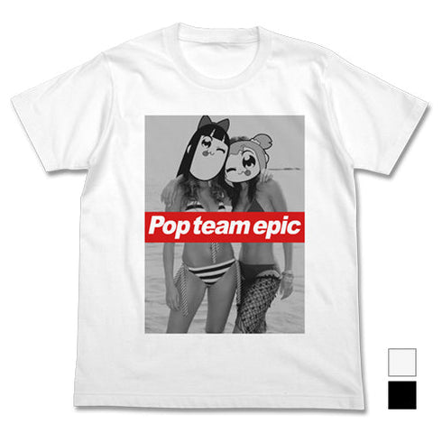 『ポプテピピック』ポプ子&ピピ美 水着Ver. Tシャツ WHITE【202406再販】