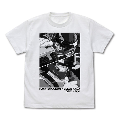 『新世紀GPXサイバーフォーミュラ』風見ハヤト&ブリード加賀Tシャツ/WHITE