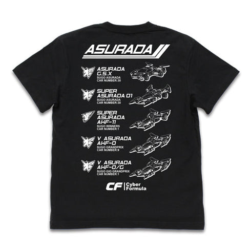 『新世紀GPXサイバーフォーミュラ』歴代アスラーダ Tシャツ/BLACK【202406再販】