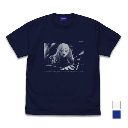 『【推しの子】』 ルビー フォトグラフィック Tシャツ NAVY