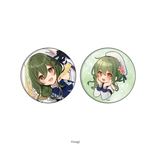『ナギ』缶バッジ2個セット 01/ピース&ミニキャラ(公式イラスト)