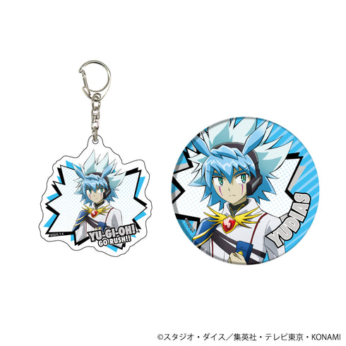 『遊☆戯☆王ゴーラッシュ!!』アクリルキーホルダー&缶バッジセット 01/ユウディアス(描き下ろしイラスト)