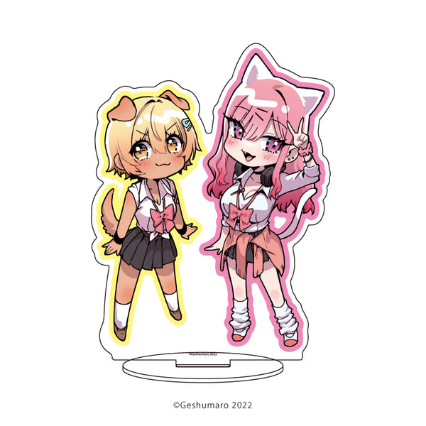 『ギャルゲーマーに褒められたい』キャラアクリルフィギュア 02/鈴木莉音&国岡悠(公式イラスト)
