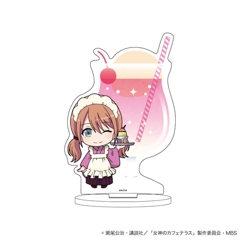 《女神的咖啡露台》角色亚克力手办 18/复古咖啡厅版 月岛 流星(迷你角色插画)