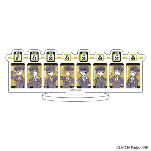 『STATION IDOL LATCH!』キャラアクリルフィギュア 07/東海林&咖山&雷電&高良&飴屋&根岸&戸成&諏訪 駅員ver.(グラフアートイラスト)