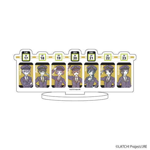 『STATION IDOL LATCH!』キャラアクリルフィギュア 09/神堂&樅野&竹下&蜂谷&饗庭&不動&伍代 駅員ver.(グラフアートイラスト)