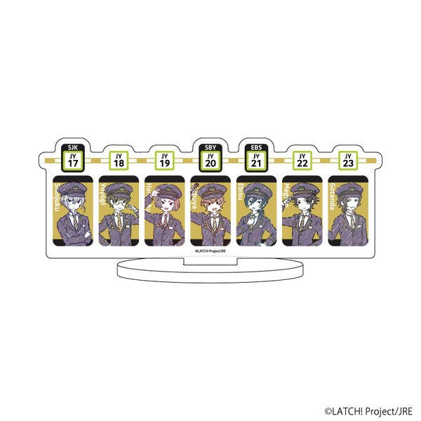 『STATION IDOL LATCH!』キャラアクリルフィギュア 09/神堂&樅野&竹下&蜂谷&饗庭&不動&伍代 駅員ver.(グラフアートイラスト)