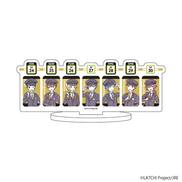『STATION IDOL LATCH!』キャラアクリルフィギュア 10/大崎&一条&和泉&羽振&湊&烏鷹&小鳥遊 駅員ver.(グラフアートイラスト)