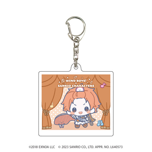 『ウインドボーイズ!×サンリオキャラクターズ』アクリルキーホルダー 03/清嶋桜晴×KIRIMIちゃん.(ミニキャライラスト)
