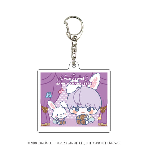 『ウインドボーイズ!×サンリオキャラクターズ』アクリルキーホルダー 04/イジョン×ウィッシュミーメル(ミニキャライラスト)