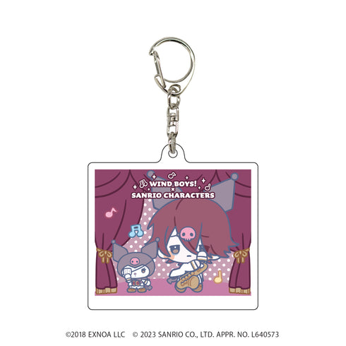 『ウインドボーイズ!×サンリオキャラクターズ』アクリルキーホルダー 08/平いづる×クロミ(ミニキャライラスト)