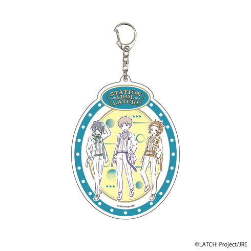 『STATION IDOL LATCH!』デカアクリルキーホルダー 01/武庸裕哉&空蝉塁&諏訪海晴(グラフアートイラスト)