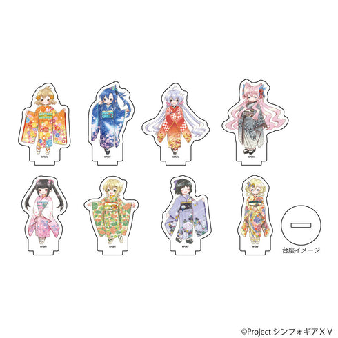 『戦姫絶唱シンフォギアXV』アクリルぷちスタンド 11/晴れ着Ver. ブラインド(全8種)(レトロアートイラスト)
