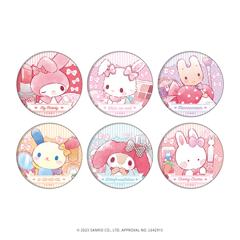 『サンリオキャラクターズ』缶バッジ 03/うさぎキャラ BOX全6種)(グラフアートイラスト)