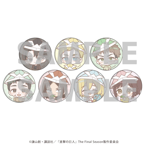 『進撃の巨人』缶バッジ 44/子どもの日ver. BOX(全7種)B(ミニキャライラスト)