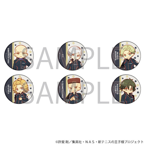 『新テニスの王子様』缶バッジ 13/ドイツ代表 (全6種)(レトロアートイラスト) BOX
