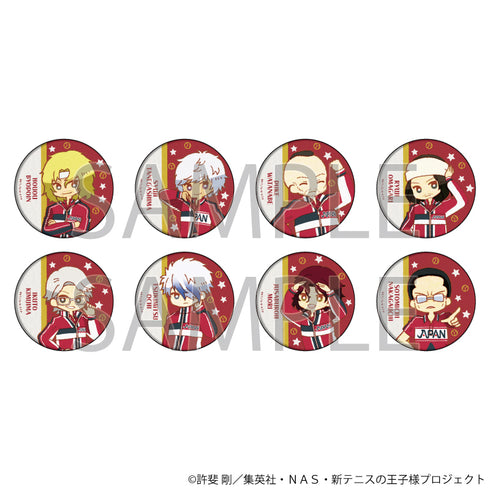 『新テニスの王子様』缶バッジ 14/U-17日本代表A (全8種)(レトロアートイラスト) BOX