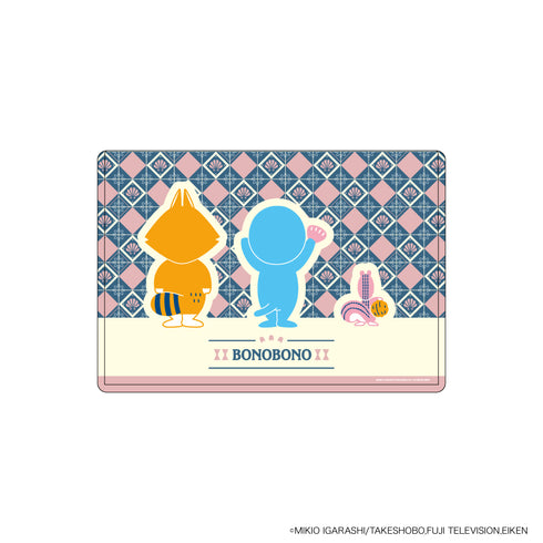 『ぼのぼの』キャラクリアケース 04/レトロタイルver. ぼのぼの&シマリスくん&アライグマくん(公式イラスト)