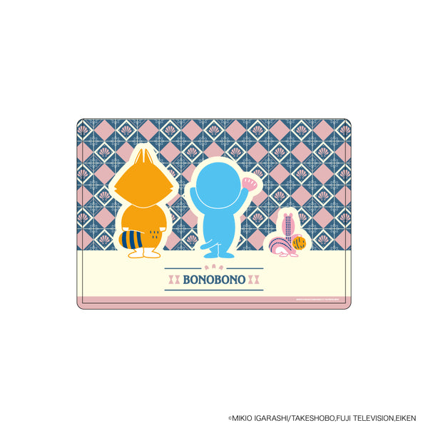 『ぼのぼの』キャラクリアケース 04/レトロタイルver. ぼのぼの&シマリスくん&アライグマくん(公式イラスト)