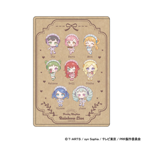 「プリティーリズム・レインボーライブ」キャラクリアケース01/集合デザイン ウェイトレスver.(ミニキャライラスト)