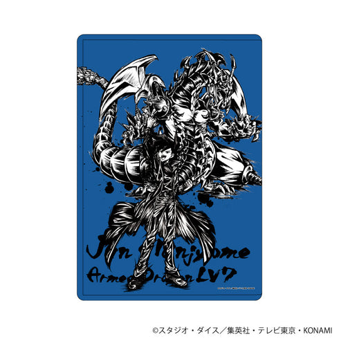『遊☆戯☆王デュエルモンスターズGX』キャラクリアケース09/万丈目準&アームド・ドラゴン LV7(墨絵イラスト)
