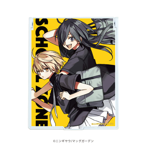 『スクールゾーン』デカキャラミラー 01/杉浦 契&横江 礼(描き下ろしイラスト)