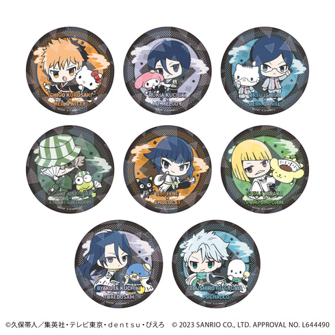 『BLEACH 千年血戦篇×サンリオキャラクターズ』ホログラム缶バッジ(65mm) 01/ブラインド(全8種)(ミニキャライラスト)