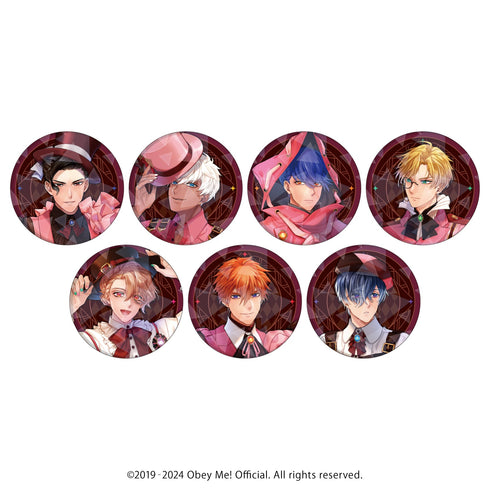 『Obey Me!』ホログラム缶バッジ(65mm)11/バレンタインver. ブラインド(全7種)(描き下ろしイラスト)