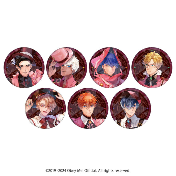 『Obey Me!』ホログラム缶バッジ(65mm)11/バレンタインver. ブラインド(全7種)(描き下ろしイラスト)